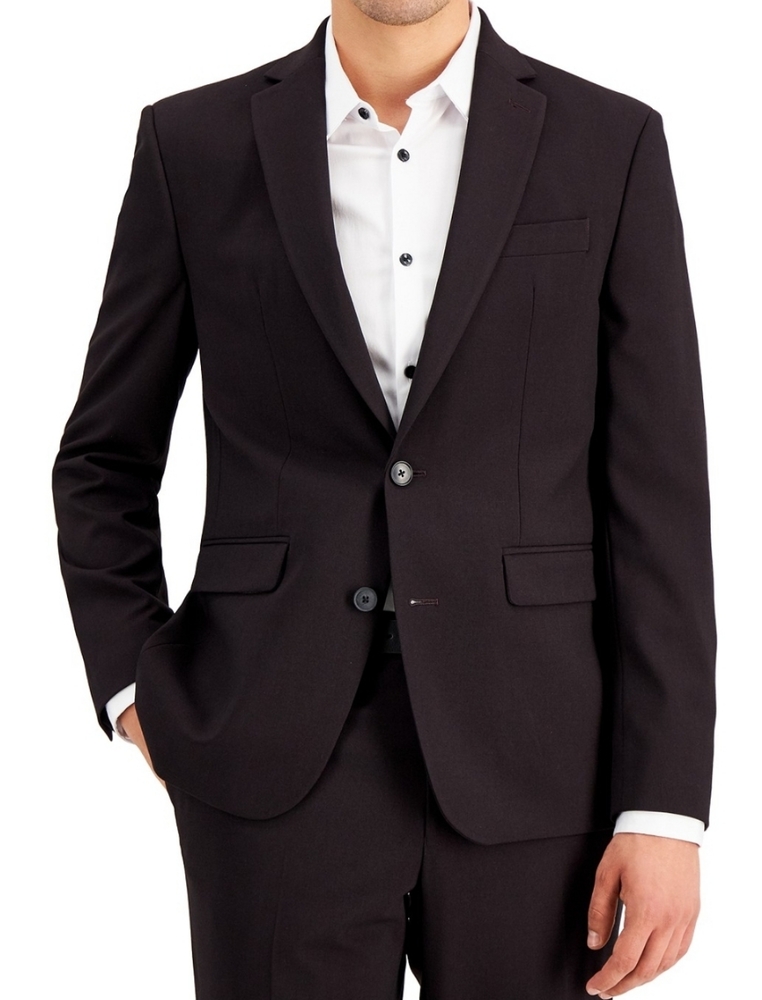INC Men's Slim-Fit Burgundy Solid Suit Jacket, Created for Macy's